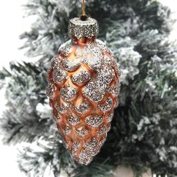 Pinecone Pendurado Enfeites De Vidro, Revestimento De Lantejoulas Brilhantes, Pingentes De Glitter, Pendurado Árvore De Natal, Hangable, 5Pcs - Image 3