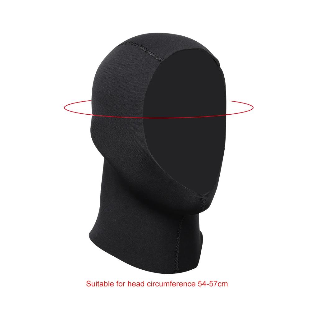 Chapéu de natação de neoprene com ombro para homens e mulheres, Capuz de mergulho, Traje para natação e mergulho, 3mm - Image 1
