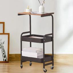 Carrinho de armazenamento multifuncional à prova de poeira, Organizador deslizante, Moderno Slim para quarto, Lugar estreito, Escritório, Lavanderia, Banheiro - Image 2