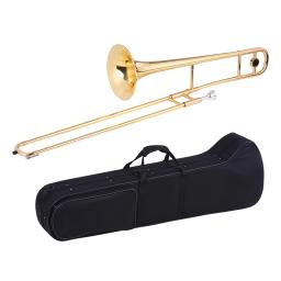 Ammoon-Alto Latão Ouro Lacquer Trombone, Bb Tone, B Flat instrumento de sopro, Cupronickel bocal - Image 2
