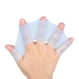 Nadadeiras De Dedo De Natação Aprendizagem Engrenagem De Piscina Dedo Wearing Mão Aletas De Malha De Linha De Treinamento De Mergulho Luvas De Piscina Paddle - Image 1