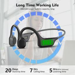 Headset sem fio Bluetooth com microfone, fone de ouvido condução óssea, impermeável, corrida esporte, exercícios, clássico DG08, BT 5.3, 2022 - Image 2