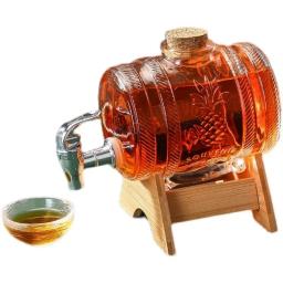 Barril De Vidro De Uísque, Barril De Vinho, Garrafa De Cerveja, Fruta Envelhecimento, Álcool, Recipiente De Armazenamento De Mel, Ferramenta Base Faucet Bar, 1L - Image 6