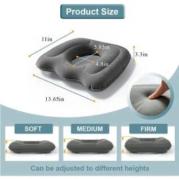 Inflável Donut Hemorrhoid Seat Cushion Pad, Almofada De Massagem, Cadeira, Assento De Carro, Escritório, Cadeira De Rodas, Alívio Da Dor, Nádega - Image 3