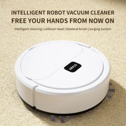 Robô de varredura totalmente automático, aspirador de pó, esfregando o chão, mini limpador, uso doméstico, Lazybones Intelligent, 3 em 1 Sweeper - Image 3