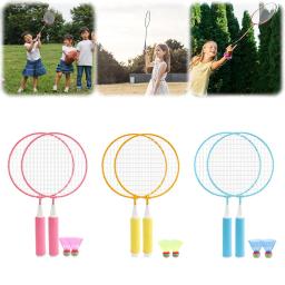 Raquete de badminton para crianças, 2 petecas, brinquedos esportivos ao ar livre, jogo interno e externo - Image 1