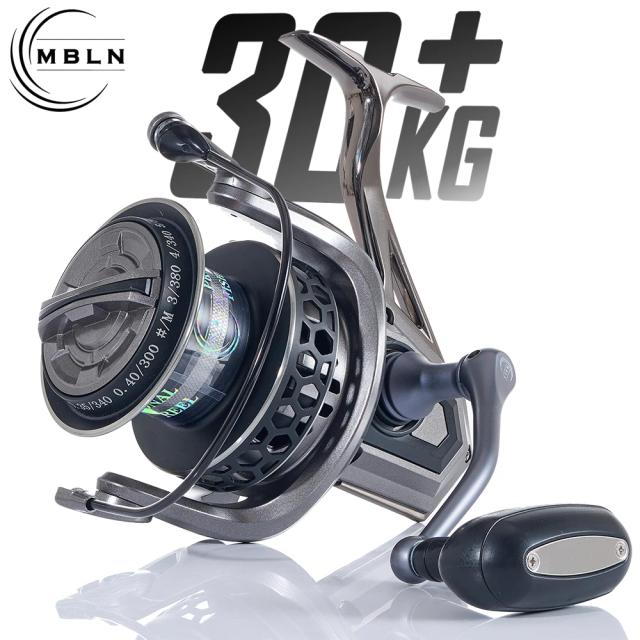 MBLN Carretel de Pesca Giratório Série 8000-12000 Arraste 30KG Liga Aço 11BB