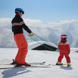 Crianças cinto de treinamento de esqui crianças arnês de segurança tração para patinação iniciantes acessórios esportivos cinta snowboard 2 em 1 - Image 1