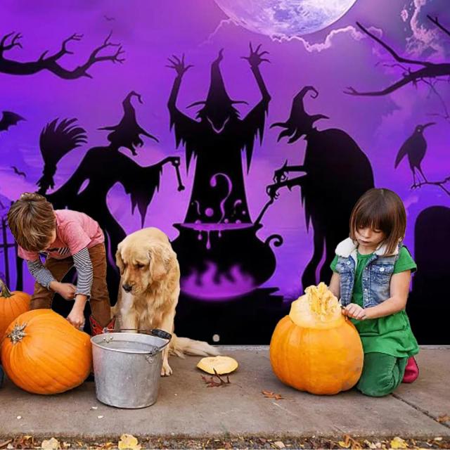 Banners de Halloween: Decorações Assombrosas de Bruxas e Fantasmas para Festas