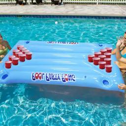 Flutuante Mesa Pong Flutuante, Decorações de Festa na Piscina, Mesa Divertida, Jogos para Adultos e Família - Image 1
