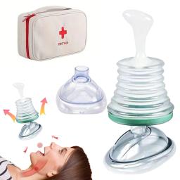 Máscara de Respiração Artificial, Treinador de Asfixia, Cardiopulmonar, Kit de Ressuscitação, Asfixia, Segurança Doméstica, Kit de Primeiros Socorros, 1 Conjunto - Image 4