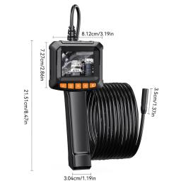Câmera industrial do endoscópio, câmera de esgoto com 8LEDs, lente simples ou dupla, IP67 impermeável, inspeção do carro, HD1080P, 2,4" - Image 6
