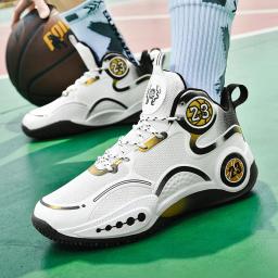 Calçado desportivo antiderrapante confortável para homem e mulher, basquetebol, resistente ao desgaste, treino de ginásio, nova moda, 45 - Image 2