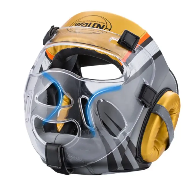 Capacete de Boxe com Máscara Plástica para Adultos e Crianças - Ideal para MMA, Muay Thai e Kickboxing