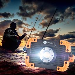 Lanterna LED multifuncional, lanterna de acampamento regulável, suporte dobrável para equipamentos ao ar livre, holofote plástico, COB - Image 3