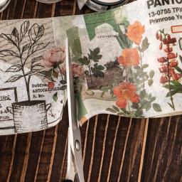 Fitas adesivas vintage Washi, Adesivos materiais, Ins, Decoração clássica, Material de arte manual, Recado Washitape, 18 rolos por conjunto - Image 5