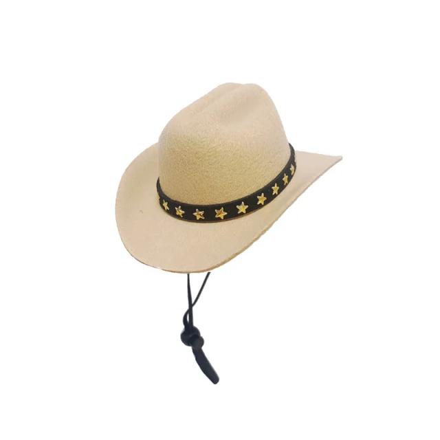 Chapéu de Cowboy Ajustável para Pets: Estilo e Proteção Solar para Cães e Gatos
