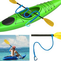 Leve Stretchable Kayak Paddle Leash, colhedor enrolado para SUP, caiaque, canoagem, barcos, 5-7 pés, 2pcs - Image 1