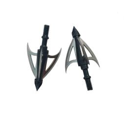 10 pçs 100 grão tiro com arco 3 fix lâmina broadhead aço ponta de seta dicas parafuso-na cabeça de seta para caça acessórios de tiro - Image 3