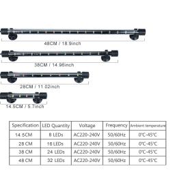 Aquário submersível LED Light Lamp, Fish Tank Iluminação, luzes subaquáticas à prova d'água, EU Plug, 220V-240V, 14-48cm - Image 6