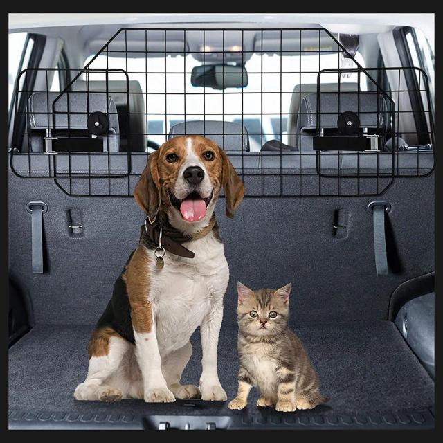 Cerca de Segurança para Animais Livingfun: Portão Grande para Cães com Grade de Ferro, Ideal para Carros e Barreiras de Partitionamento (90.5-113cm)