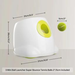 Lançador de jogo interno automático com bolas de tênis, Ball Launcher para cães, Brinquedos interativos, Tudo para patas - Image 6
