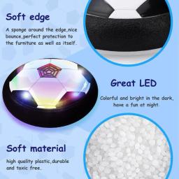 Crianças brinquedos esportivos led pairar futebol, presentes para meninos meninas 3 4 5 6 7 8 12 anos de idade, bola de futebol de energia aérea jogo ao ar livre indoor - Image 2