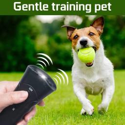 Ultra-sônico cão repelente com lanterna LED, Pet caçador, equipamento de treinamento, duplo cabeça Anti latido dispositivo, cão suprimentos, Shepher alemão - Image 5
