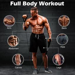 Conjunto de faixas de resistência, corda de tração de tensão para homens e mulheres, faixas de exercício de treino para fitness, academia em casa, equipamento de treinamento de força - Image 4