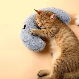 U-Shaped Headrest Sleeping Pillow para Animais de Estimação, Protetor de Pescoço, Sono Profundo, Cachorro, Gatinho, Cão, Gato, Little Fashion, Pet Supplies - Image 1
