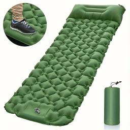 Colchão inflável com encosto de cabeça para acampamento ao ar livre, almofada de dormir, bomba embutida, almofada de ar ultraleve, esteira de viagem - Image 2