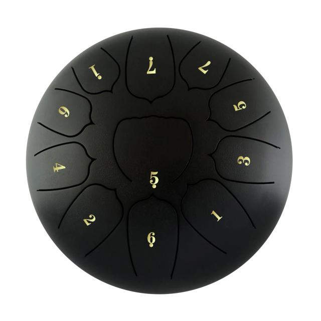 Aço Tongue Drum de 6 Polegadas com Mallet e Finger Picks para Meditação e Yoga - 11 Notas de Harmonia Percussiva