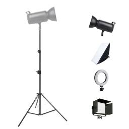 Suporte leve dobrável para softbox, led, tela plana, lâmpada de anel selfie, resistente, moldura leve, todo o metal, fotografia, 2,88 m - Image 1