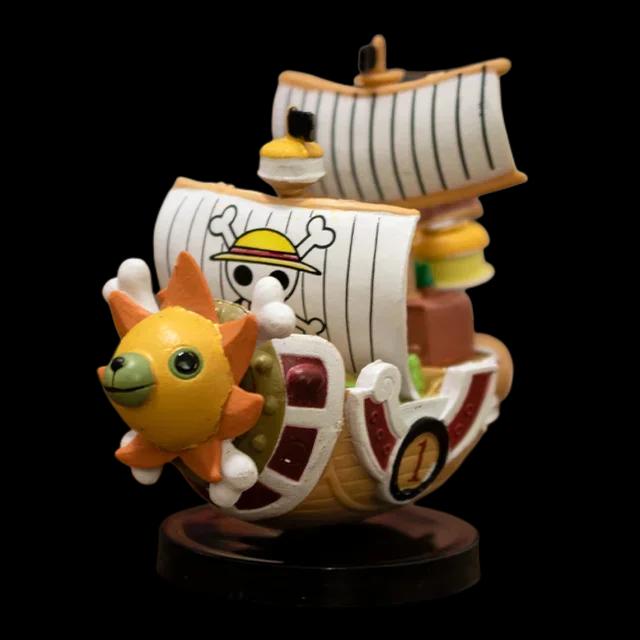 Anime uma peça navio figura luffy modelo de brinquedo super bonito mini barco THOUSANDSUNNY ir feliz montado modelo figura de ação presentes