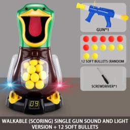Novidade Shooting Duck Toy com Luz, Hungry Shooting Duck, Pistola pneumática, Soft Bullet Ball, Pontuação eletrônica, Jogos de batalha para crianças - Image 4