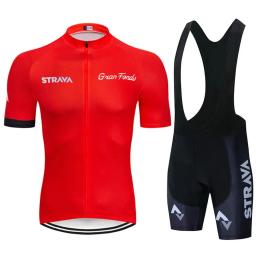2024 strava conjunto de ciclismo dos homens camisa ciclismo manga curta bicicleta ciclismo kit roupas mtb wear triathlon maillot ciclismo - Image 6