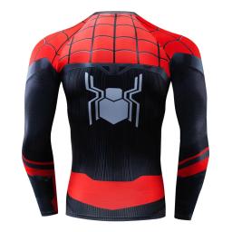 Calças justas de super-herói homem-aranha, Peter Parker, esportes fitness, camiseta de secagem rápida, tops de Halloween, carnaval cosplay - Image 3