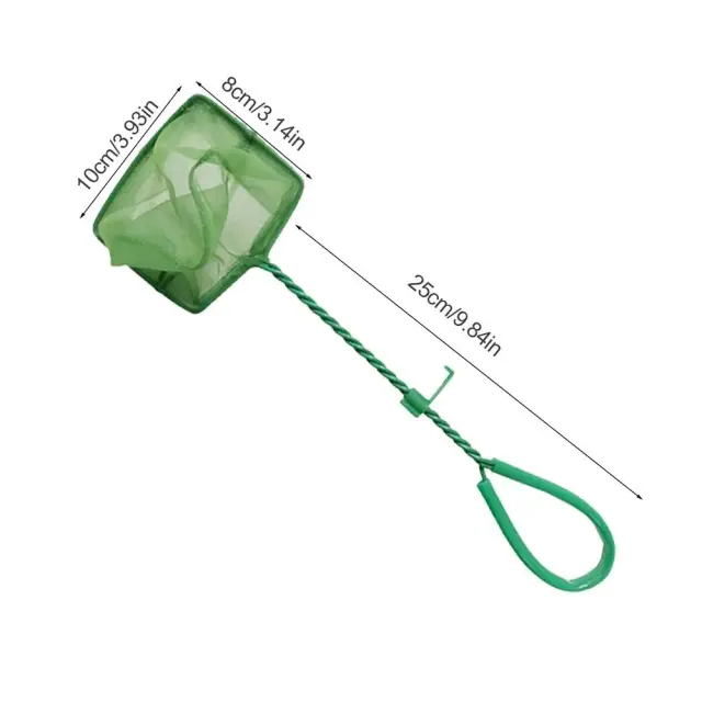 Rede de malha fina macia para aquário com alça longa - Ideal para camarões e limpeza de objetos flutuantes