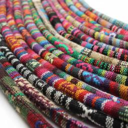 Cordões redondos de algodão para fazer ornamentos, corda colorida artesanal, estilo étnico, artesanato DIY, acessórios de vestuário, 6mm, 5 jardas por lote - Image 1