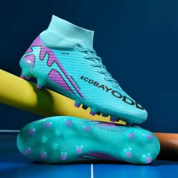 Chuteiras de treinamento profissional para homens, sapatos de futebol, botas de futebol ao ar livre, turf futsal, grama de fósforo antiderrapante, respirável, unissex - Image 3