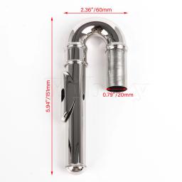 Yibuy 15.3cm flauta cabeça curvada conjunta peças de reparo niquelado - Image 6