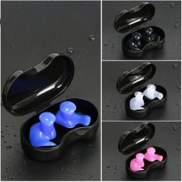 Soft Natação Tampões Nariz Clip Case Protetora Impermeável Ruído Prevenção Orelha Plug Adulto Crianças Silicone Swim Dive Suprimentos - Image 2