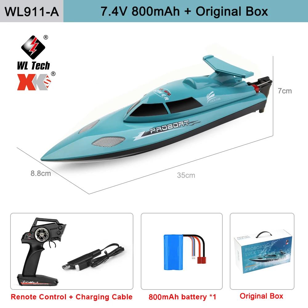 Wltoys wl916 WL912-A barco rc 2.4ghz 55km/h 35km/h alta velocidade corrida embarcações de controle remoto lancha brinquedos para crianças - Image 1