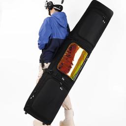 Saco de esqui saco de snowboard saco de transporte de rodas carry case snowboard mochila saco de equipamentos de esqui para esportes de inverno ao ar livre esqui - Image 2