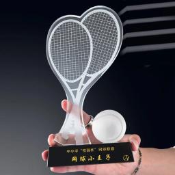 Troféu Cristal Gravável, Decoração para Casa Criativa, Tênis, Competição, Prêmio, Lembrança, Esportes, Badminton, Alto Grau - Image 4