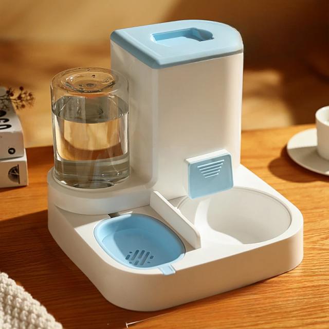Alimentador Automático para Gatos com Grande Capacidade, Dispensador de Água e Tigelas de Alimentação Integradas