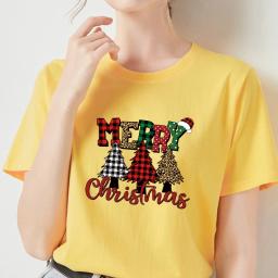 Transferência de ferro-em transferência de calor artes artesanato engomar diy t-shirts moletons remendos transferências para roupas árvore de natal feliz - Image 4