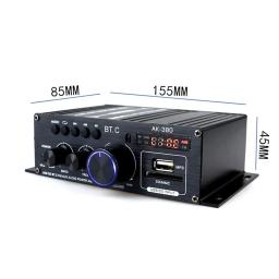 Amplificador de Potência HiFi AK380 para Carro, Alto-falante Amplificador de Áudio Estéreo BASS, Classe D, Som Doméstico, 12V, 800W - Image 3