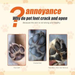 Bálsamo para pata de cachorro, cera para pata de cachorro, patas secas, nariz, ingredientes naturais puros, bálsamo para pés de cachorro, protege a cura das patas secas e rachadas - Image 2