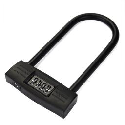 Combinação Bike U Lock, anti-roubo, cadeado resistente para motocicleta, porta E-Bike com chaves de senha recuperáveis - Image 1